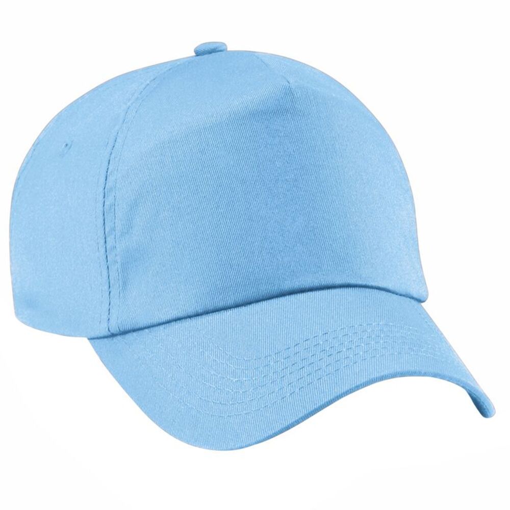 Beechfield Unisex Plain Original 5 Panel Baseball Cap / Sky Blue